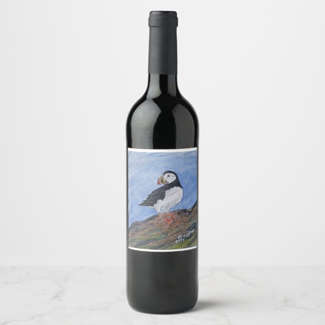 Etikett der Weinflasche NL Puffin (Vorderseite)