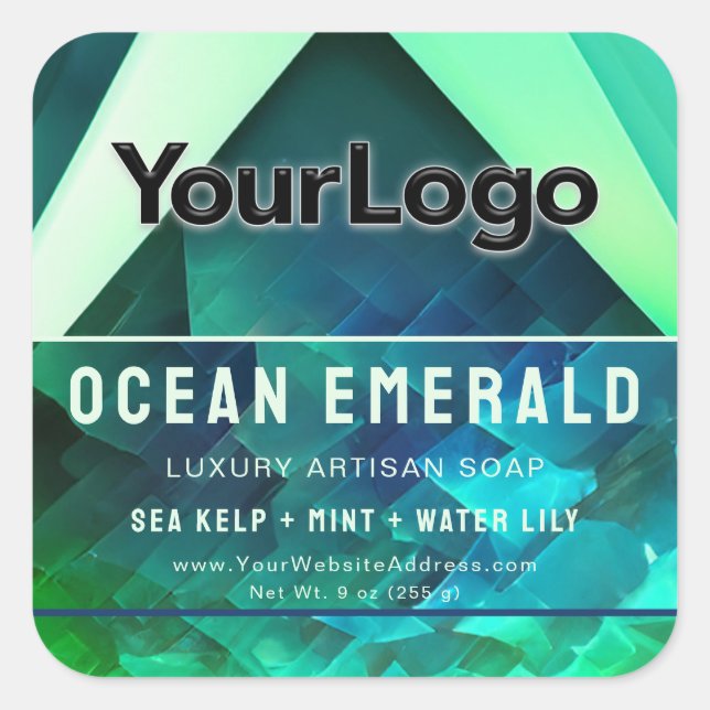 Etikett für Abstrakte Geometrie Quadratischer Aufkleber (Vorderseite)