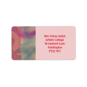Etikett für Abstrakte Kunstadresse Pastell Adressaufkleber