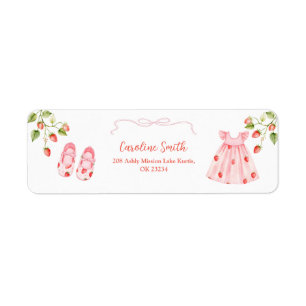 Etikett für Babykleidung Rosa Coquette Adresse