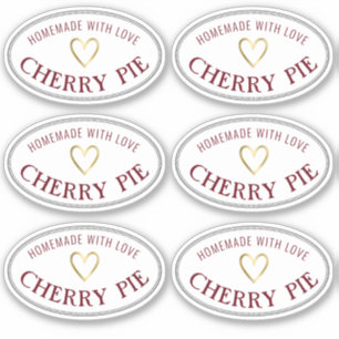 Etikett für Bäckerei oder Lebensmittel mit Herz