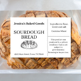 Etikett für Bäckerei-Produkte der Baked Good Cotta
