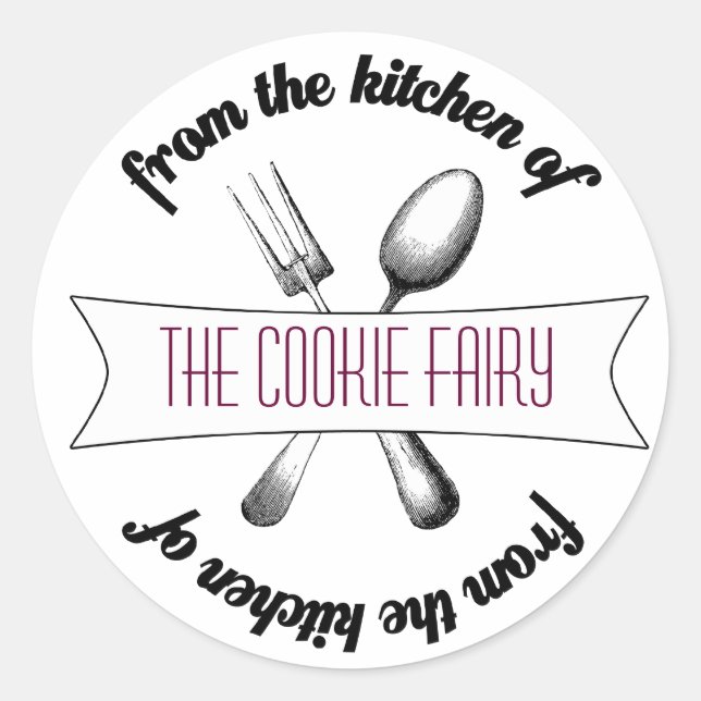 Etikett für Backwaren Runder Aufkleber (Vorderseite)