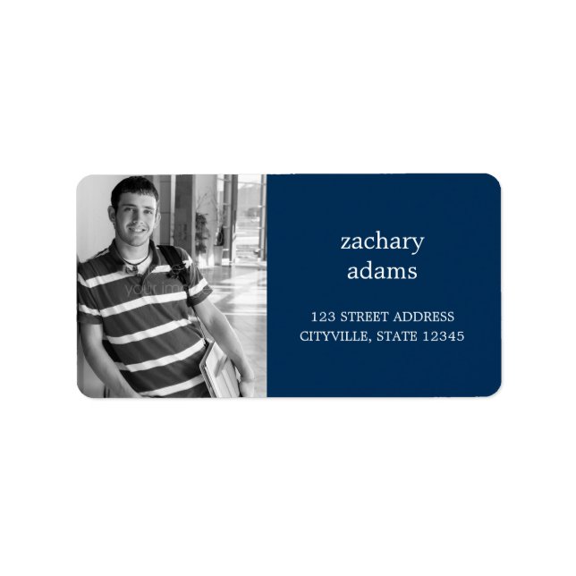 Etikett für benutzerdefinierte Fotos Adressaufkleber (Vorne)