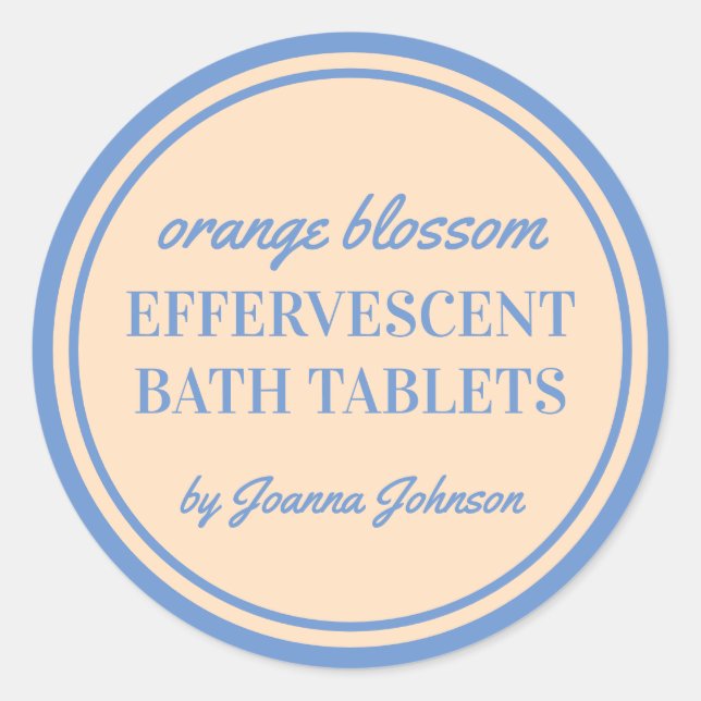 Etikett für Brausetabletten Runder Aufkleber