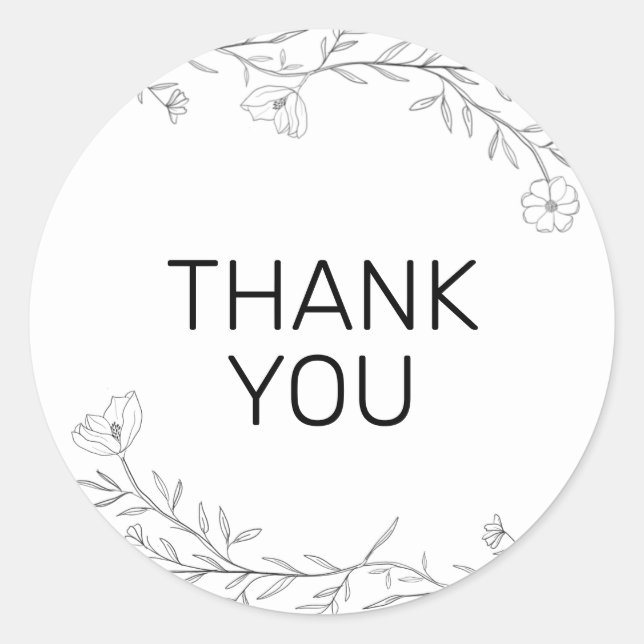 Etikett für Daniella Floral Runder Aufkleber (Vorderseite)