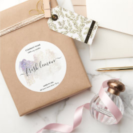 Etikett für das Etikett der Kerze Rosa goldenes Et Runder Aufkleber