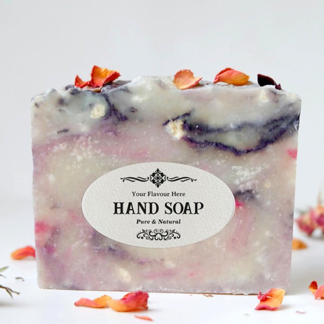 Etikett für das Etikett der Seife Ovaler Aufkleber (Von Creator hochgeladen)