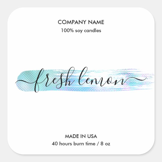 Etikett für das Kronenetikett Quadratischer Aufkleber (Vorderseite)