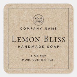 Etikett für das Papier mit der quadratischen Grenz Quadratischer Aufkleber