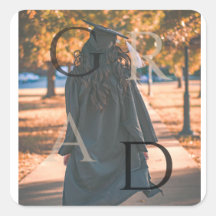 Etikett für den Abschluss des Fotos