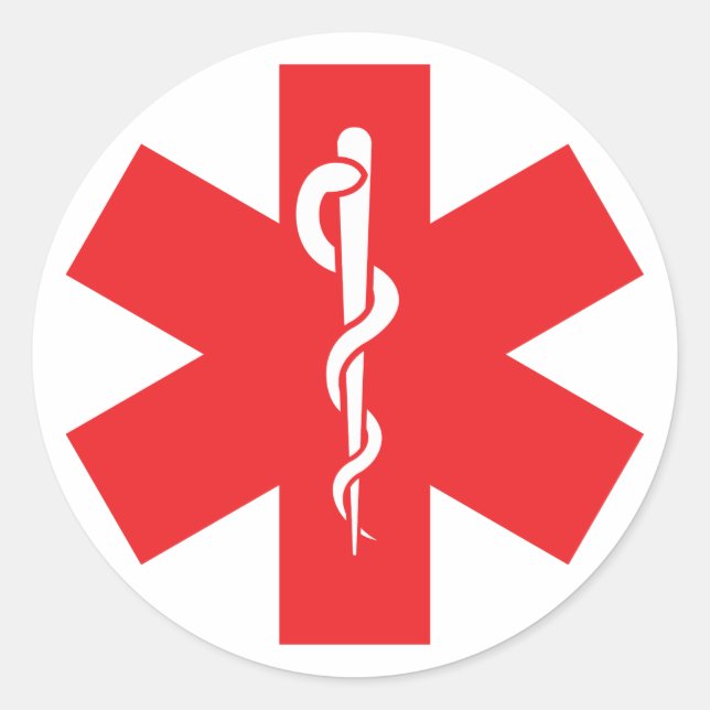 Etikett für den Aufkleber für Allergiealarm (Vorderseite)