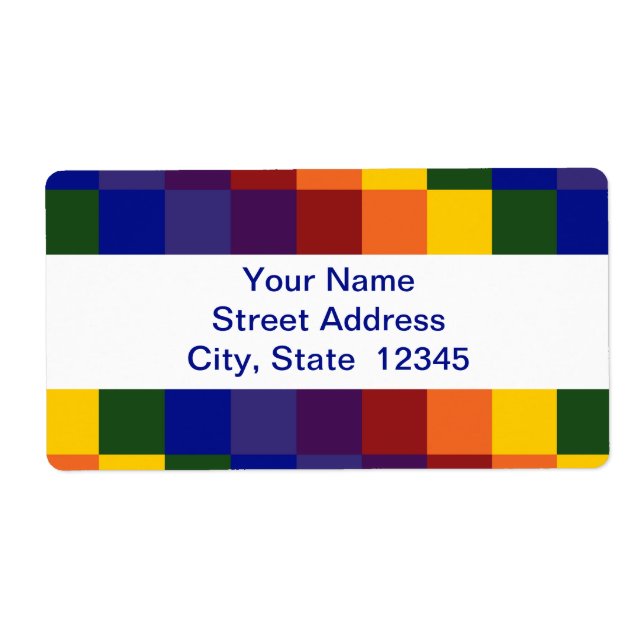 Etikett für den kontrollierten Regenbogen (Vorne)