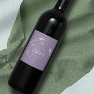 Etikett für den Wasserfarblavender Bridesmaid-Vors