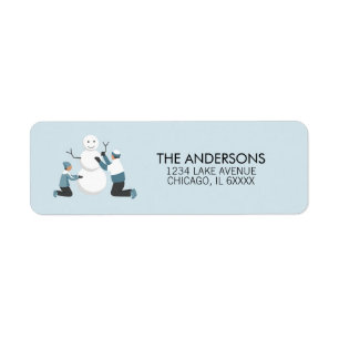 Etikett für die Adresse der Winterfamilie