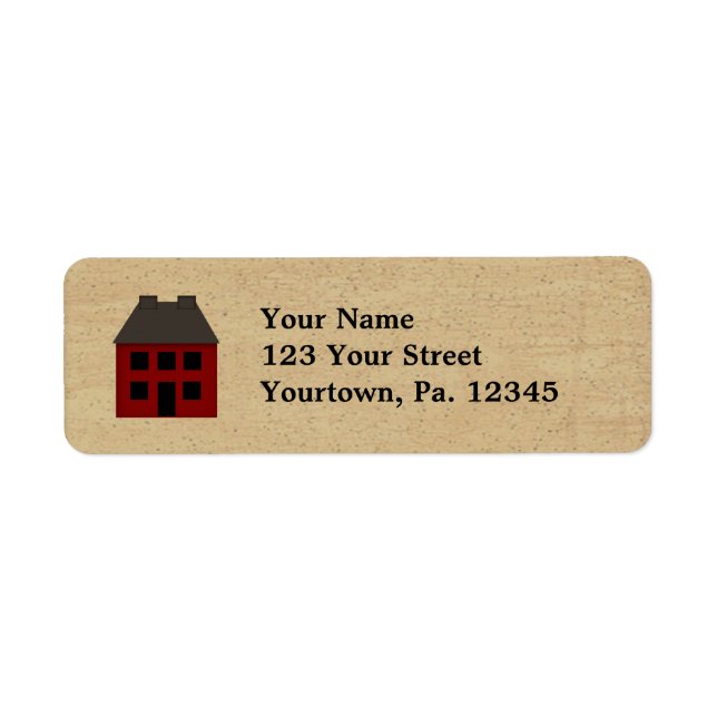 Etikett für die Adresse des Primärhauses (Vorne)