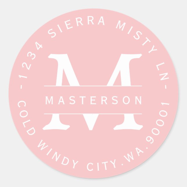 Etikett für die benutzerdefinierte rosafarbene Rüc Runder Aufkleber (Vorderseite)