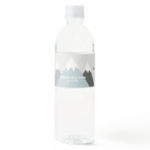 Etikett für die Bergwasserflasche, Abenteuerverpac