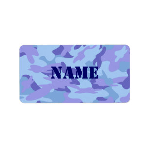 Etikett für die blaue Camouflage Adressaufkleber