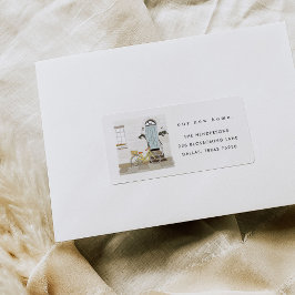 Etikett für die Blaue Türbewegung Adressaufkleber