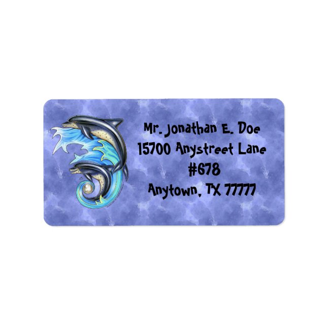 Etikett für die Brise- und Brandrückstandadresse Adressaufkleber (Vorne)