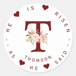 Etikett für die farbige Blütenfloral Runder Aufkleber