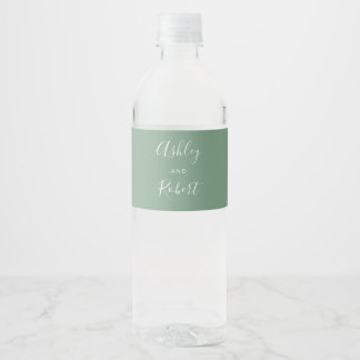 Etikett für die Flasche mit grünem Wasser, Hochwas