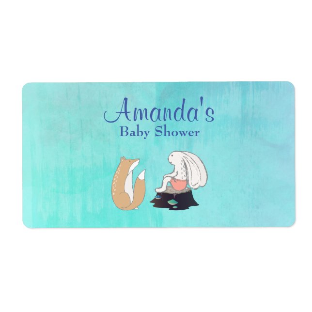 Etikett für die Flasche mit Whimsikum und Kaninche (Vorne)