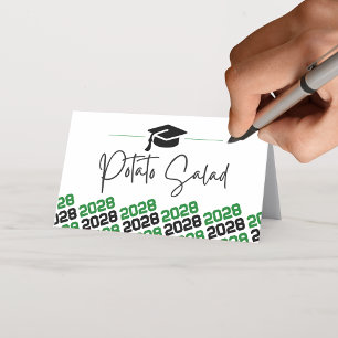 Etikett für die grüne schwarze Graduierung, Lebens Platzkarte