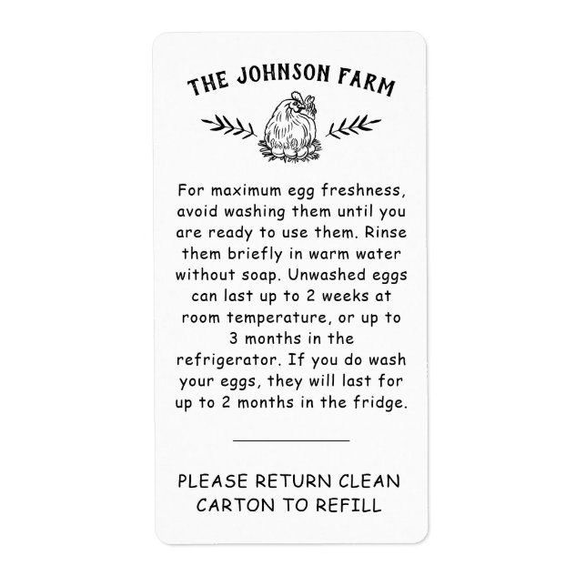 Etikett für die Handhabung der Rückgabeverpackung (Vorne)