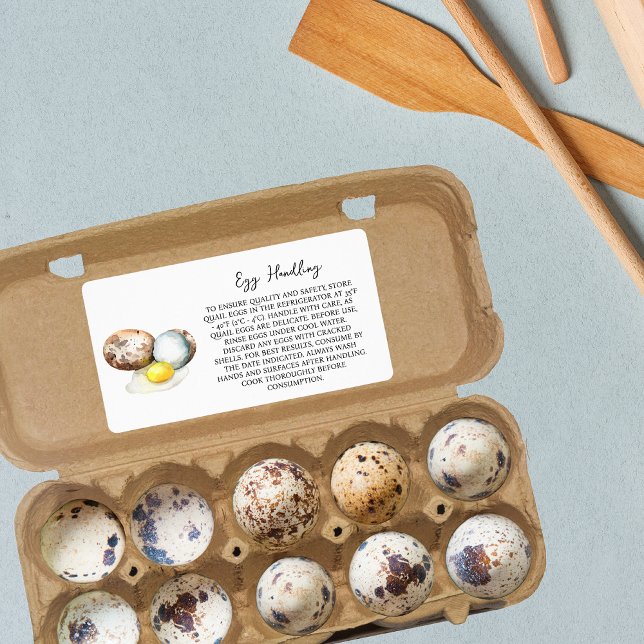 Etikett für die Handhabung von Wachteln (Von Creator hochgeladen)