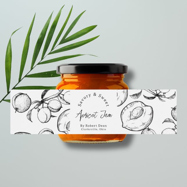 Etikett für die hausgemachte Apricot-Marmelade (Von Creator hochgeladen)