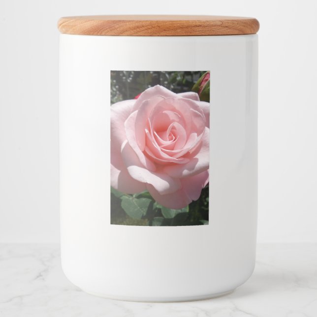 Etikett für die Lebensmittelverpackung Rosa Rose (Vorderseite)