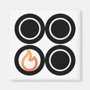 Etikett für die Links Kontrolle der Vorderseite de Magnet