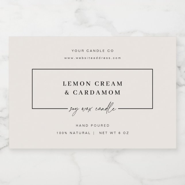 Etikett für die Minimal-Candle-Jar-Aufkleber (Einzelnes Label)