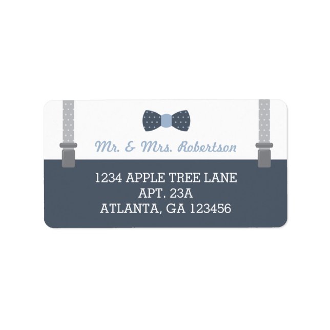 Etikett für die Rücksendeadresse eines Little Man, Adressaufkleber (Vorne)