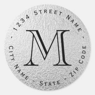 Etikett für die Rücksendeadresse für das Circle Si Runder Aufkleber