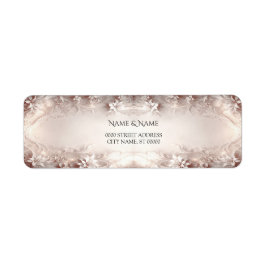 Etikett für die Rücksendeadresse von weißem Elfenb