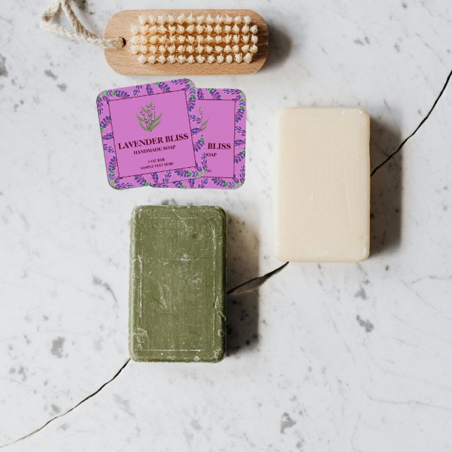 Etikett für die Scent-Seife Quadratischer Aufkleber (Von Creator hochgeladen)