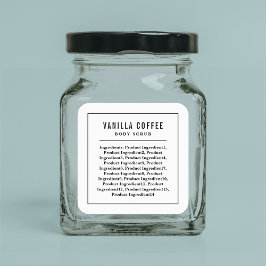 Etikett für die schwarze Grenze und die schwarze L Quadratischer Aufkleber