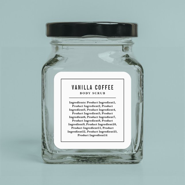 Etikett für die schwarze Grenze und die schwarze L Quadratischer Aufkleber (Von Creator hochgeladen)