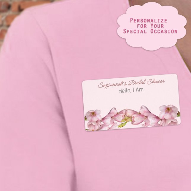 Etikett für die untere Grenze des Brautparty (Custom label name tags ready for your special occasion. Simply write in names as guests arrive. )