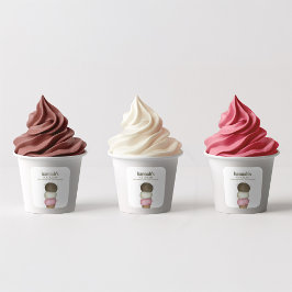 Etikett für die Verpackung von Business Ice-Creme Quadratischer Aufkleber