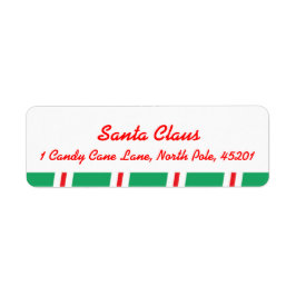 Etikett für die Weihnachtsanschrift