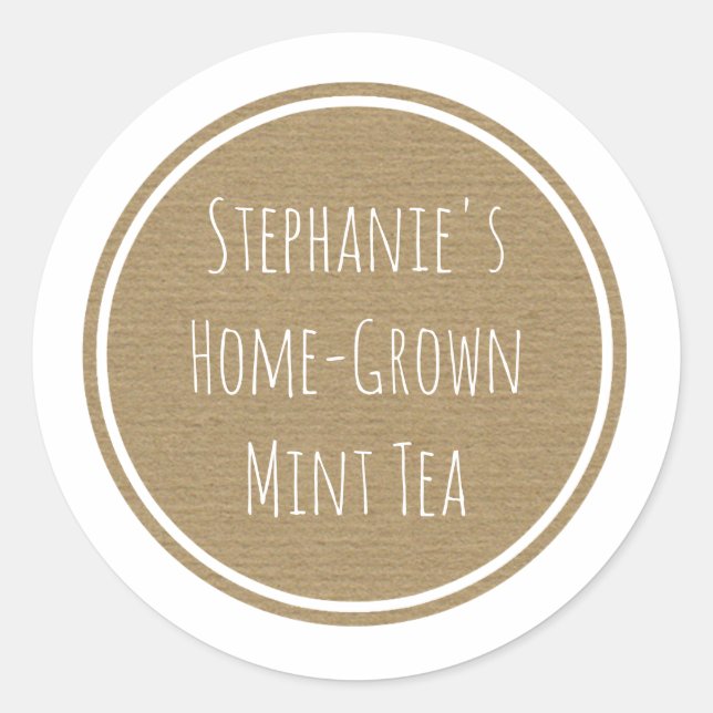 Etikett für Druckflaschen aus Papier für das benut Runder Aufkleber (Vorderseite)