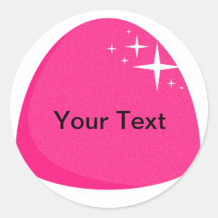 Etikett für ein riesiges rosa Gumdrop Sticker Cand