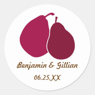 Etikett für eine perfekte Birnwein-rote Gastgesche Runder Aufkleber