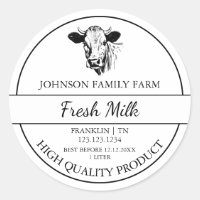 Etikett für frische Milch