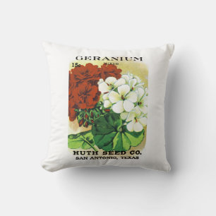 Etikett für Geranium-Saatgut Kissen