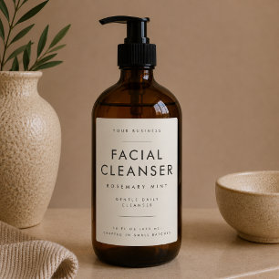 Etikett für Gesichtsreiniger Spa-Salon-Produkt